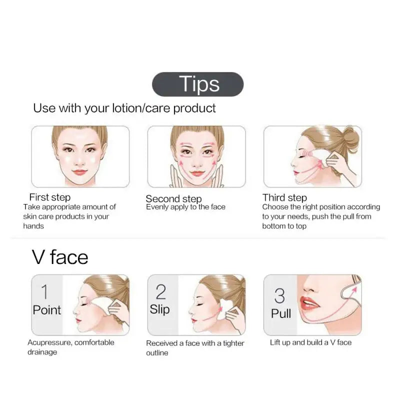 5pcs/set Natural Jade Gua Sha Stone Gouache Scraper Gua Sha Massage for Face Massager Face Neck Thin Lifting Beauty Skin Care