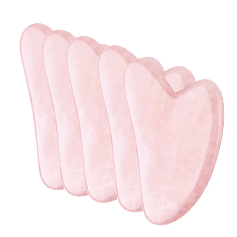 5pcs/set Natural Jade Gua Sha Stone Gouache Scraper Gua Sha Massage for Face Massager Face Neck Thin Lifting Beauty Skin Care