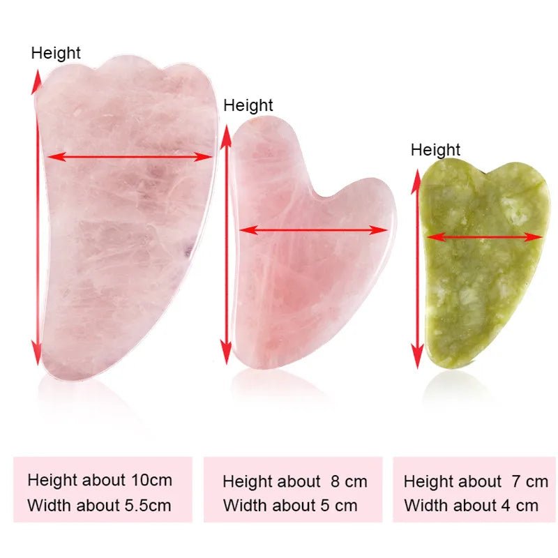 5pcs/set Natural Jade Gua Sha Stone Gouache Scraper Gua Sha Massage for Face Massager Face Neck Thin Lifting Beauty Skin Care